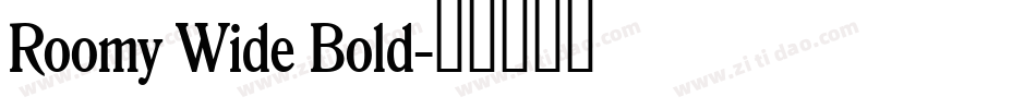 Roomy Wide Bold字体转换